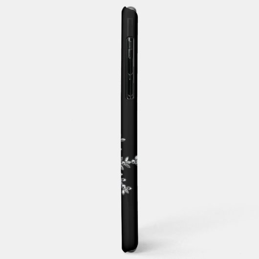 Crystal Snowflakes Black iPhone Case (Hinten/Links)