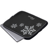 Crystal Snowflakes Black Laptop Sleeve (Vorne Knopf)