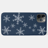 Crystal Snowflakes Blue iPhone Case (Rückseite (Horizontal))