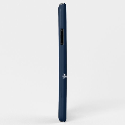 Crystal Snowflakes Blue iPhone Case (Hinten/Rechts)