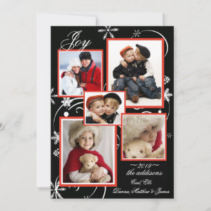 Crystal Snowflakes Foto Feiertagskarte