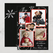 Crystal Snowflakes Foto Feiertagskarte (Vorne/Hinten)