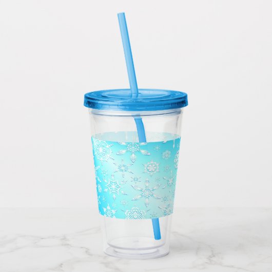 Crystal Snowflakes Pattern Acryltrinkbecher (Links)