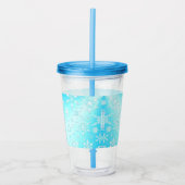 Crystal Snowflakes Pattern Acryltrinkbecher (Vorderseite)