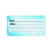 Crystal Snowflakes Pattern Adressaufkleber (Vorne)