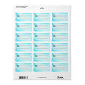 Crystal Snowflakes Pattern Adressaufkleber (Vorne)