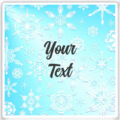 Crystal Snowflakes Pattern Aufkleber (Vorderseite)