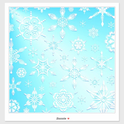 Crystal Snowflakes Pattern Aufkleber (Blatt)