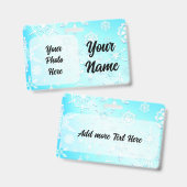 Crystal Snowflakes Pattern Ausweis (Vorder- & Rückseite)