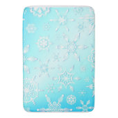 Crystal Snowflakes Pattern Badematte (Vorderseite Vertikal)