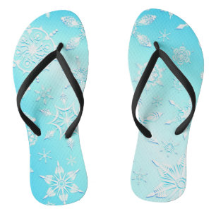 Crystal Snowflakes Pattern Badesandalen