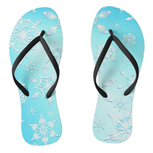 Crystal Snowflakes Pattern Badesandalen (Fußbett)