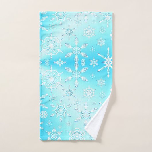 Crystal Snowflakes Pattern Badhandtuch Set (Handtuch)
