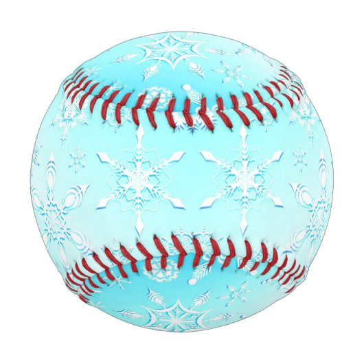 Crystal Snowflakes Pattern Baseball (Rückseite)