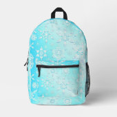 Crystal Snowflakes Pattern Bedruckter Rucksack (Vorderseite)