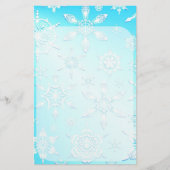 Crystal Snowflakes Pattern Briefpapier (Vorderseite)