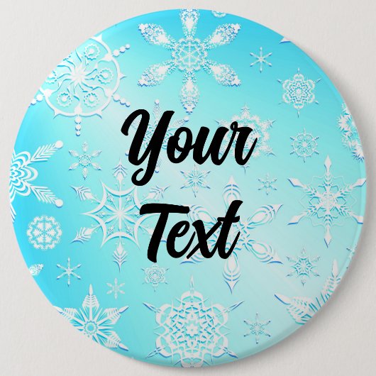 Crystal Snowflakes Pattern Button (Vorderseite)
