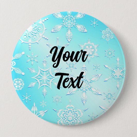Crystal Snowflakes Pattern Button (Vorderseite)