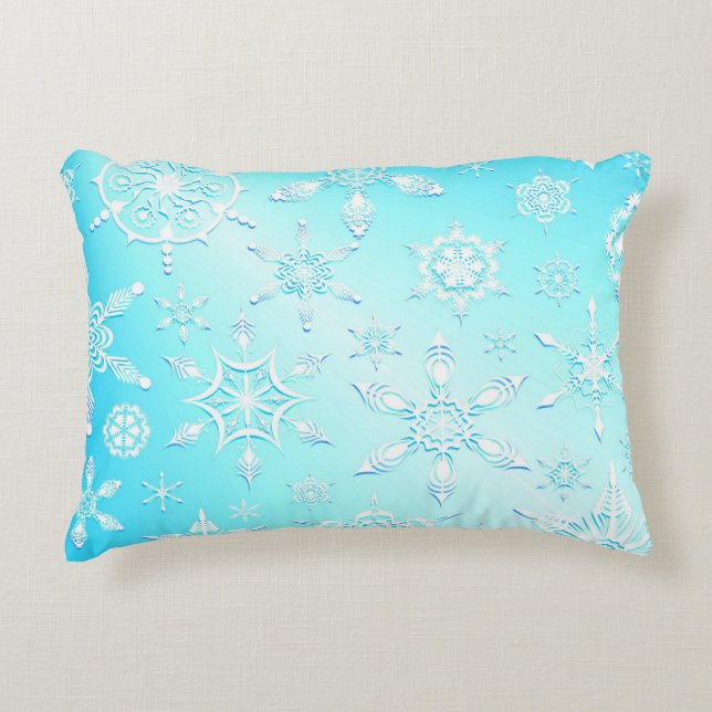 Crystal Snowflakes Pattern Dekokissen (Vorderseite)