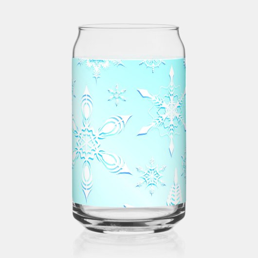 Crystal Snowflakes Pattern Dosenglas (Rückseite)
