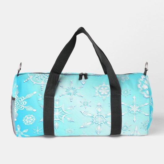 Crystal Snowflakes Pattern Duffle Bag (Rückseite)