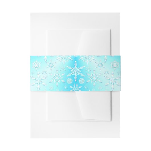 Crystal Snowflakes Pattern Einladungsbanderole (Vorderseite Beispiel)