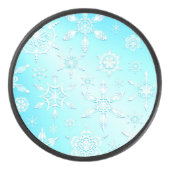 Crystal Snowflakes Pattern Eishockey Puck (Vorderseite)