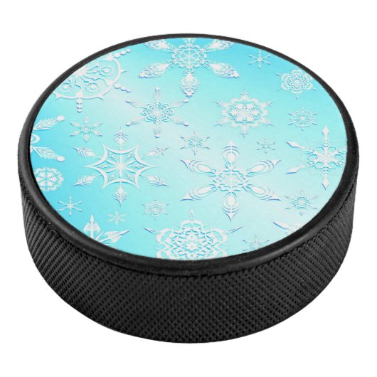 Crystal Snowflakes Pattern Eishockey Puck (3/4)