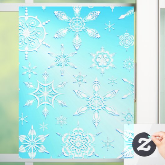 Crystal Snowflakes Pattern Fensteraufkleber (Zuhause)
