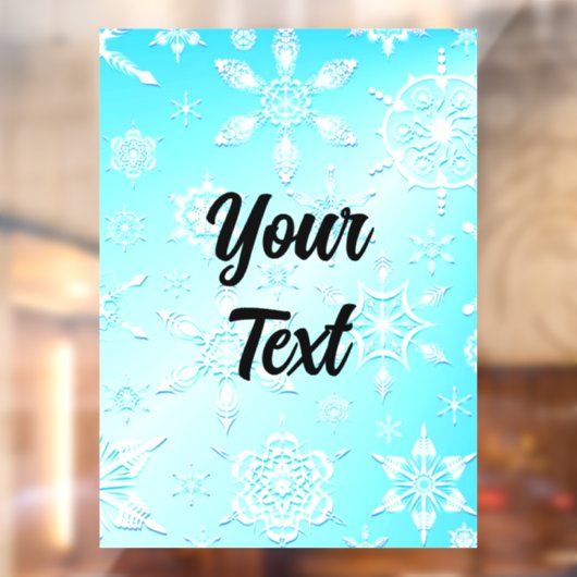 Crystal Snowflakes Pattern Fensteraufkleber (Blatt 2)