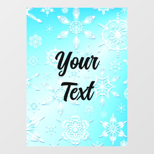 Crystal Snowflakes Pattern Fensteraufkleber (Blatt)