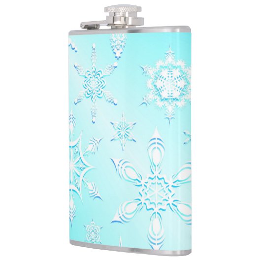 Crystal Snowflakes Pattern Flachmann (Links)