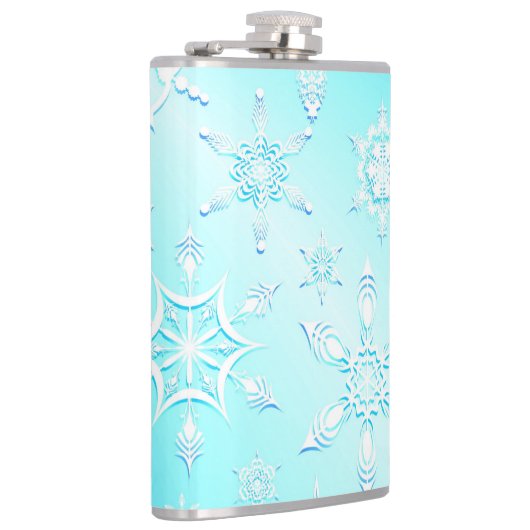 Crystal Snowflakes Pattern Flachmann (Rechts)