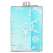 Crystal Snowflakes Pattern Flachmann (Rückseite)