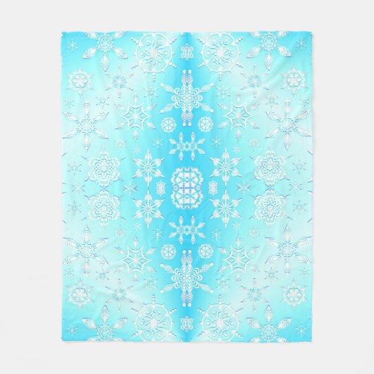 Crystal Snowflakes Pattern Fleecedecke (Vorderseite)