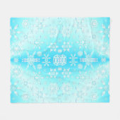 Crystal Snowflakes Pattern Fleecedecke (Vorderseite (Horizontal))