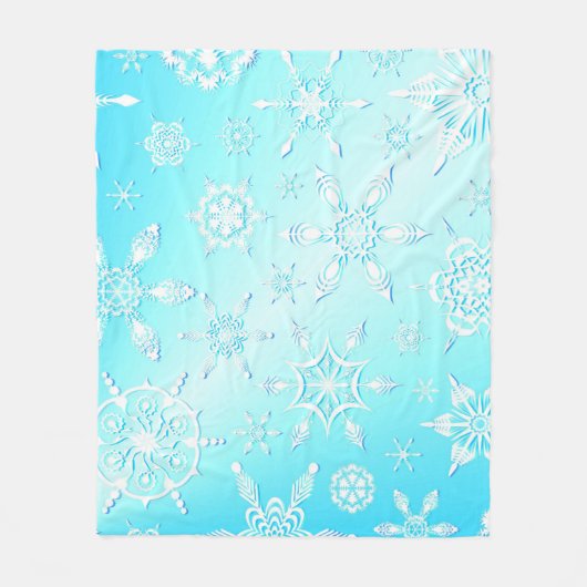 Crystal Snowflakes Pattern Fleecedecke (Vorderseite)