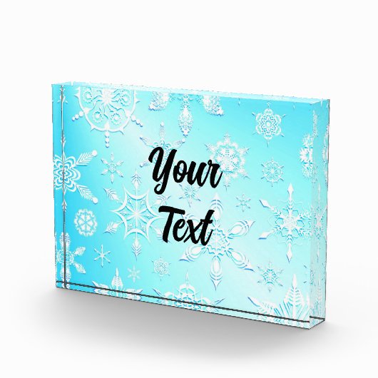 Crystal Snowflakes Pattern Fotoblock (Rechts)