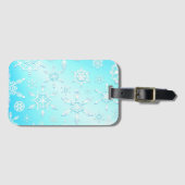 Crystal Snowflakes Pattern Gepäckanhänger (Vorderseite (Horizontal))