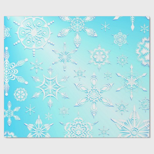 Crystal Snowflakes Pattern Geschenkpapier (Flach)