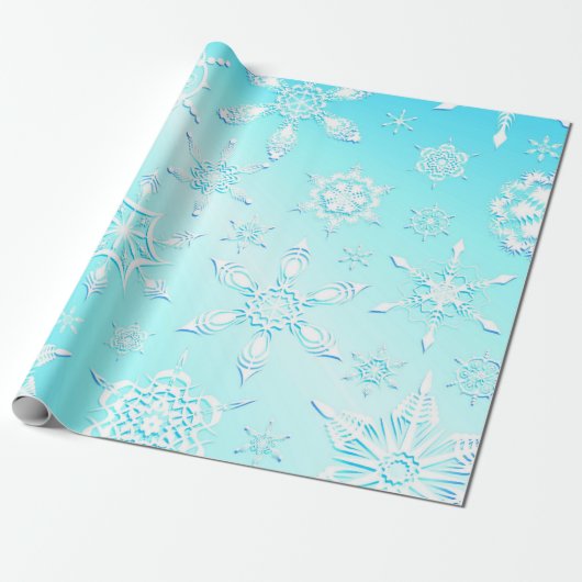 Crystal Snowflakes Pattern Geschenkpapier (Ungerollt)