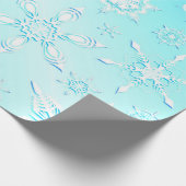 Crystal Snowflakes Pattern Geschenkpapier (Ecke)