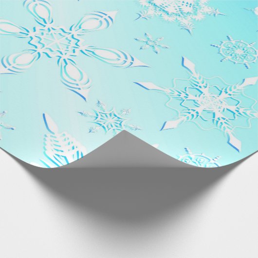 Crystal Snowflakes Pattern Geschenkpapier (Ecke)