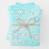 Crystal Snowflakes Pattern Geschenkpapier Set (Beispiel)