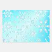 Crystal Snowflakes Pattern Geschenkpapier Set (Vorderseite)