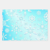 Crystal Snowflakes Pattern Geschenkpapier Set (Vorderseite 3)