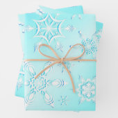 Crystal Snowflakes Pattern Geschenkpapier Set (Beispiel)