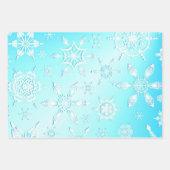 Crystal Snowflakes Pattern Geschenkpapier Set (Vorderseite)