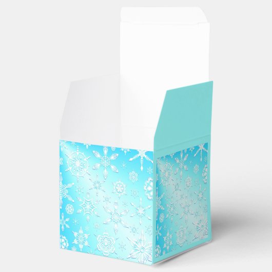 Crystal Snowflakes Pattern Geschenkschachtel (Geöffnet)