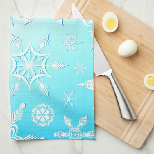 Crystal Snowflakes Pattern Geschirrtuch (Viertel Falte)